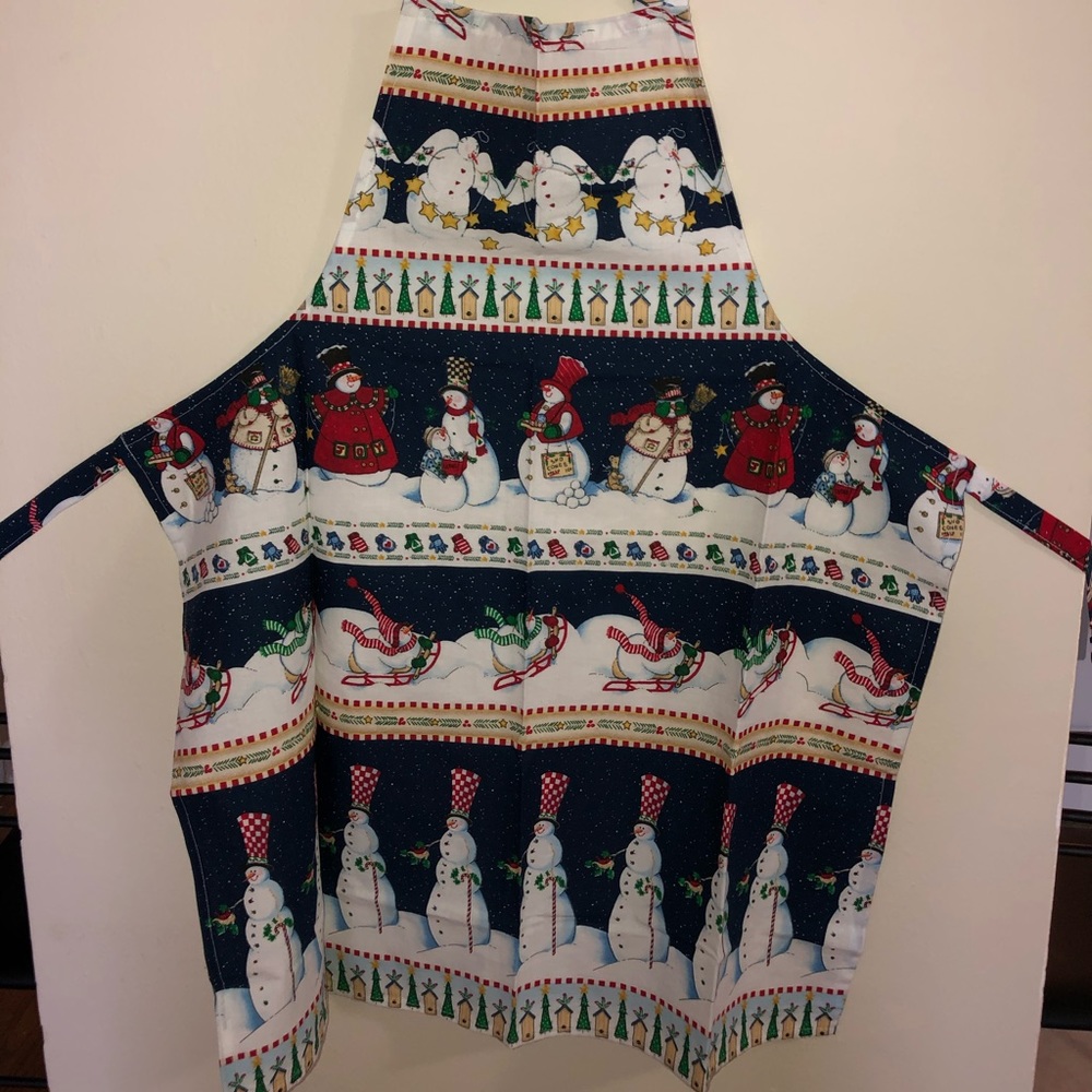 Handmade Snowman Holiday Apron